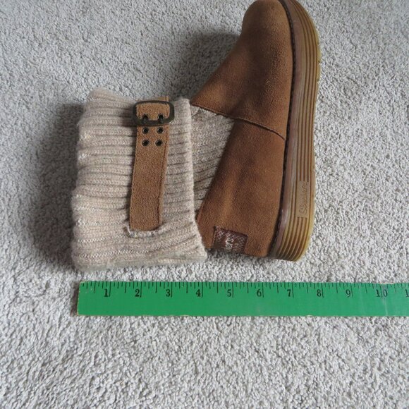 Skechers J'adore womens ankle booties size 6.5 brown suede buckle #48625 - Picture 8 of 9